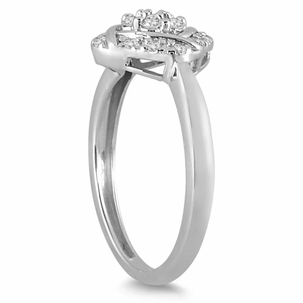 1/4 Carat TW Diamond Ring in 10K White Gold sold by Zulily product image thumbnail 2