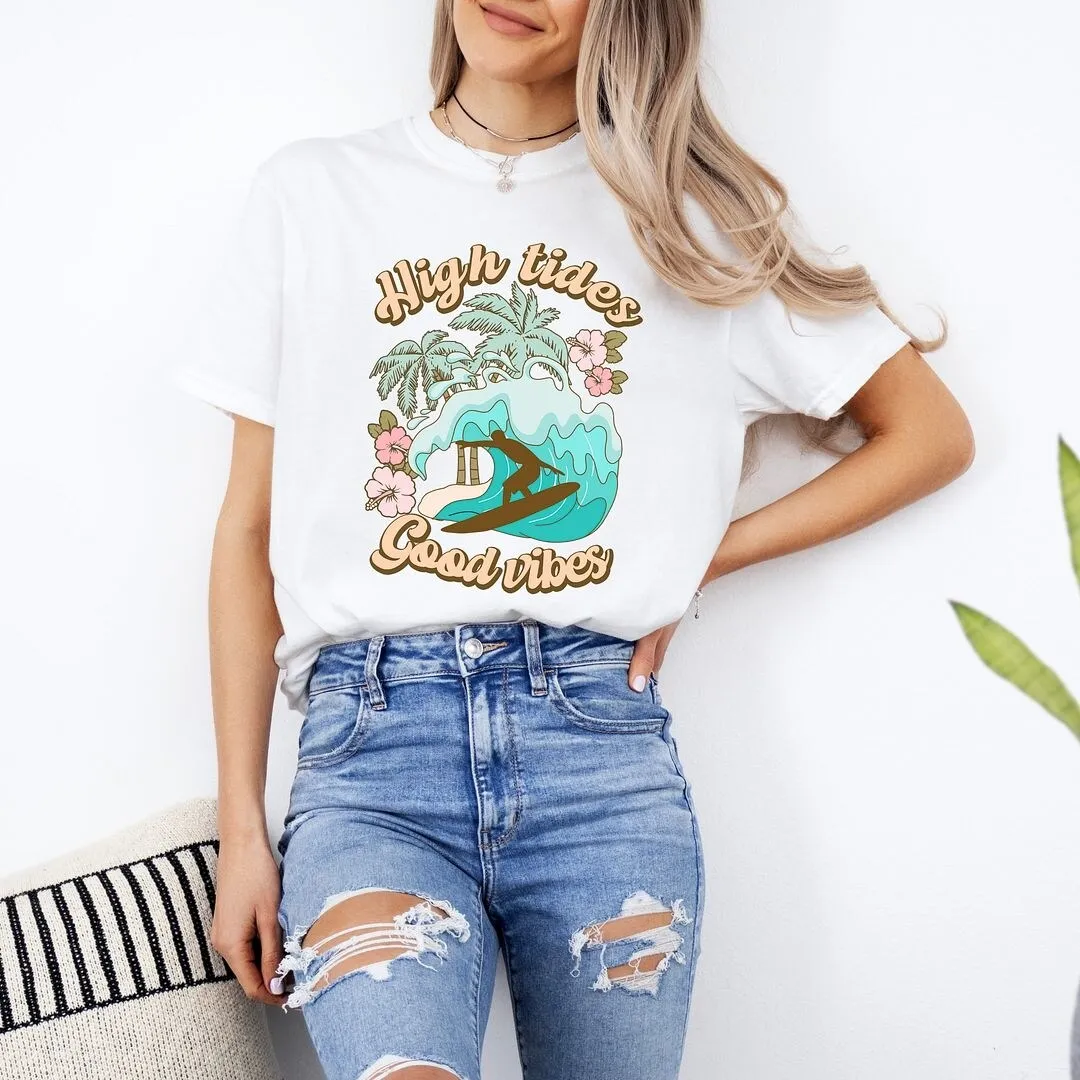 High Tides Good Vibes Wave Garment Dyed Tee sold by Zulily product image thumbnail 2