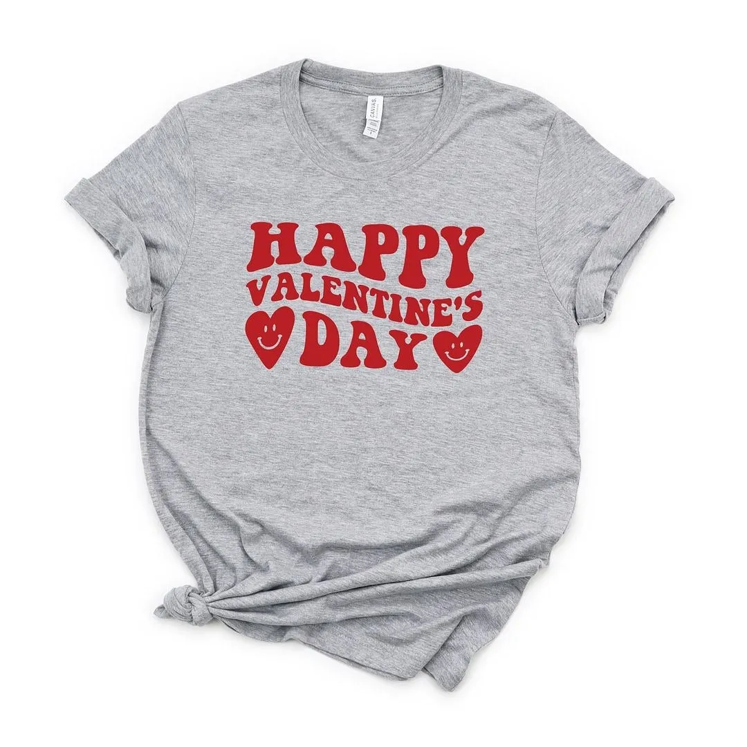 Happy Valentine's Day Hearts Short Sleeve Crewnneck Tee sold by Zulily product image thumbnail 2