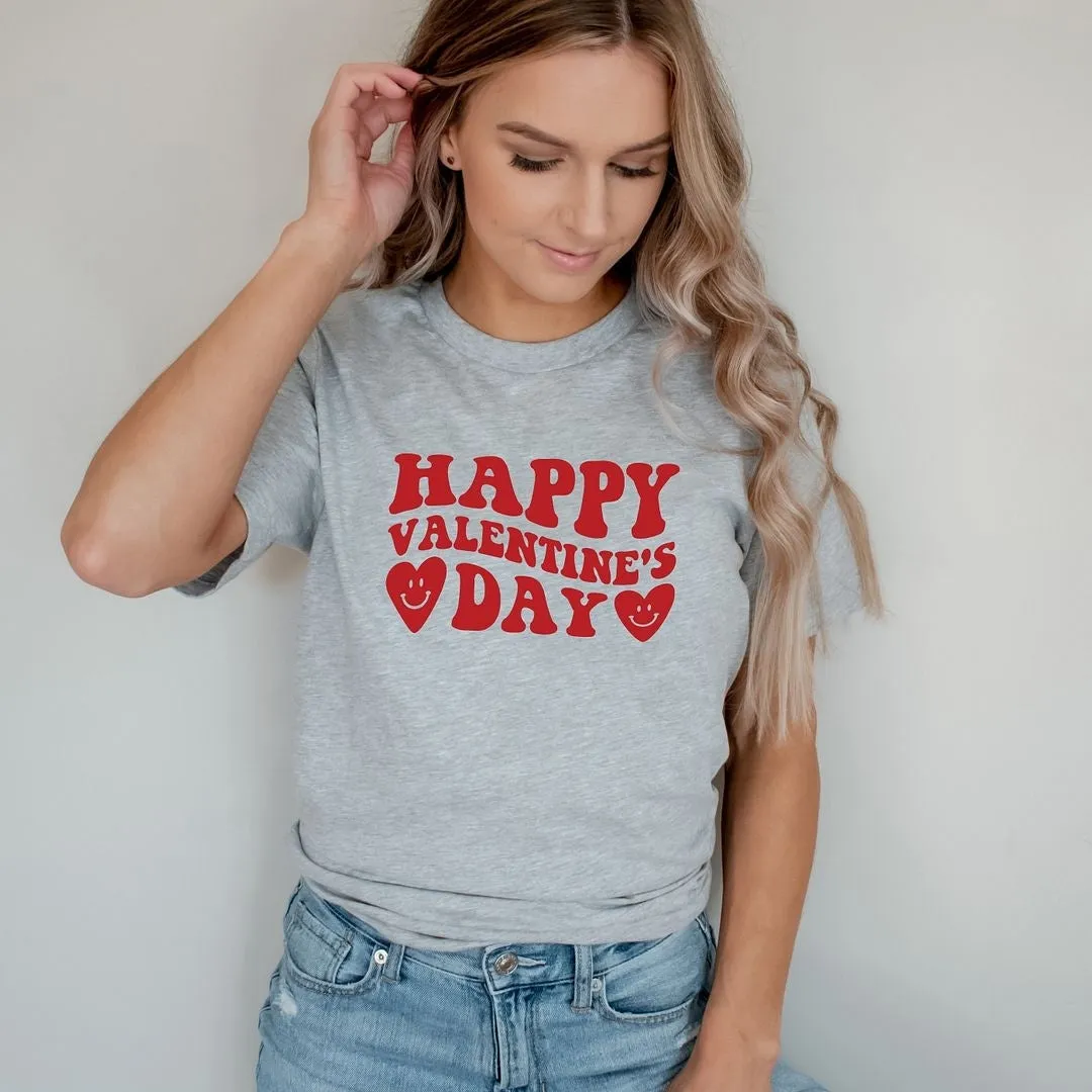 Happy Valentine's Day Hearts Short Sleeve Crewnneck Tee sold by Zulily product image thumbnail 3