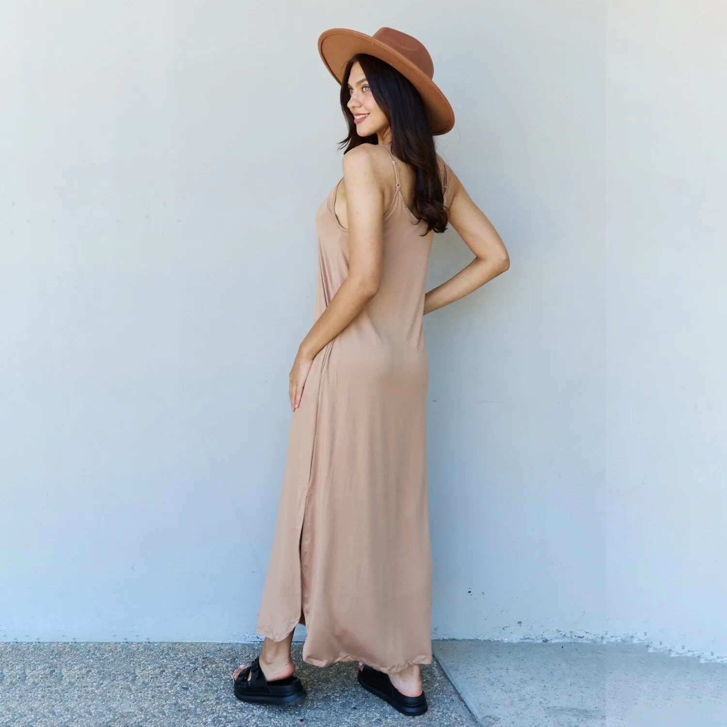 Camel Cami Side Slit Maxi Dress sold by Zulily product image thumbnail 2