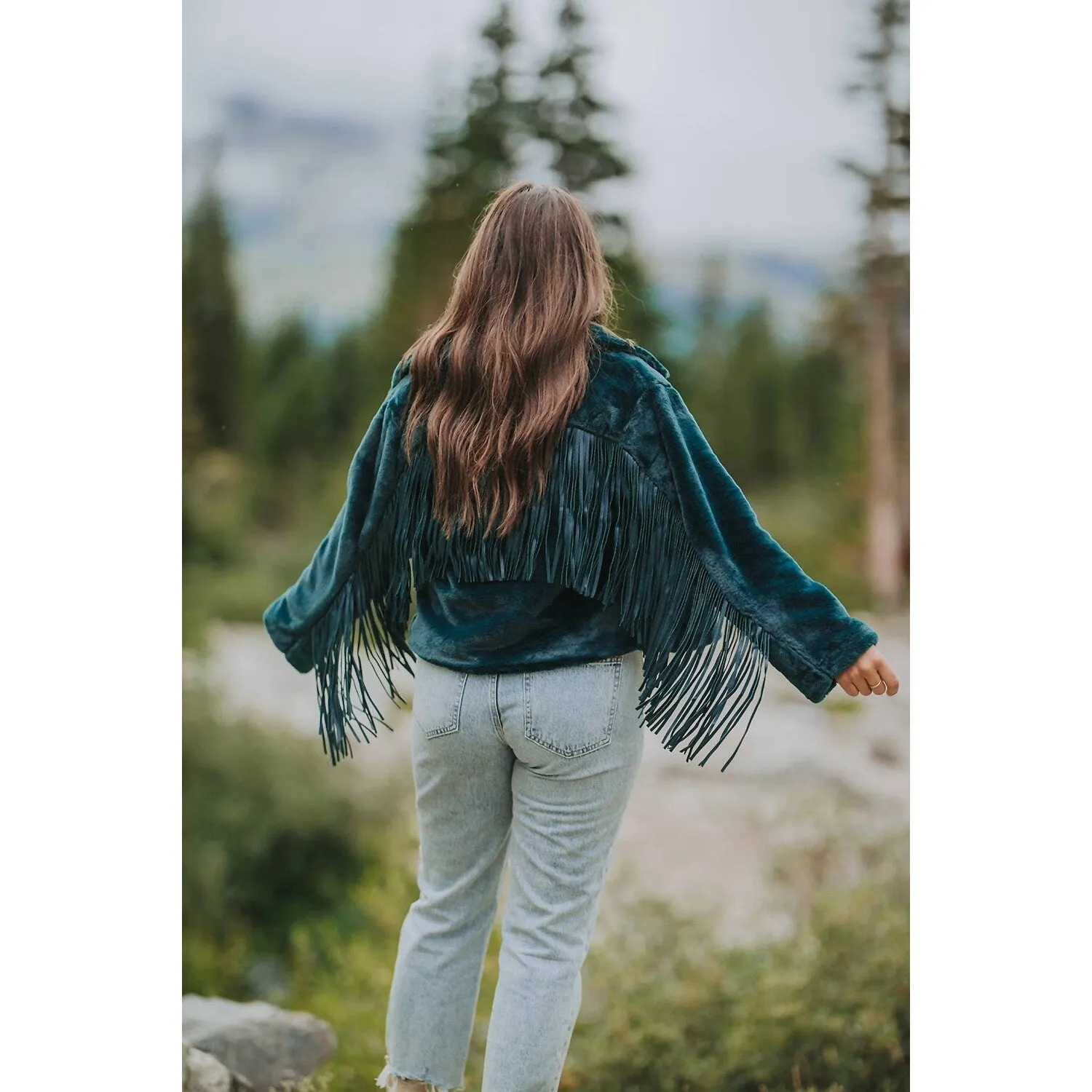 Buddylove - Skylar Fringe Faux Fur Jacket sold by Zulily product image thumbnail 5