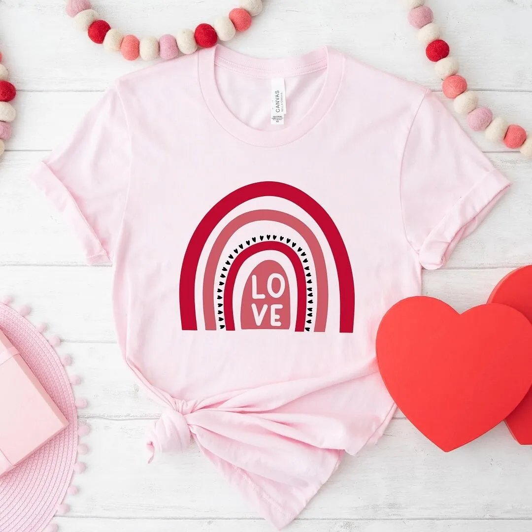 Love Rainbow Short Sleeve Crewnneck Tee sold by Zulily
