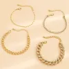 Crystal Goldtone Chain Link Bracelet Set sold by Zulily