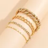 Crystal Goldtone Chain Link Bracelet Set sold by Zulily