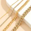 Crystal Goldtone Chain Link Bracelet Set sold by Zulily