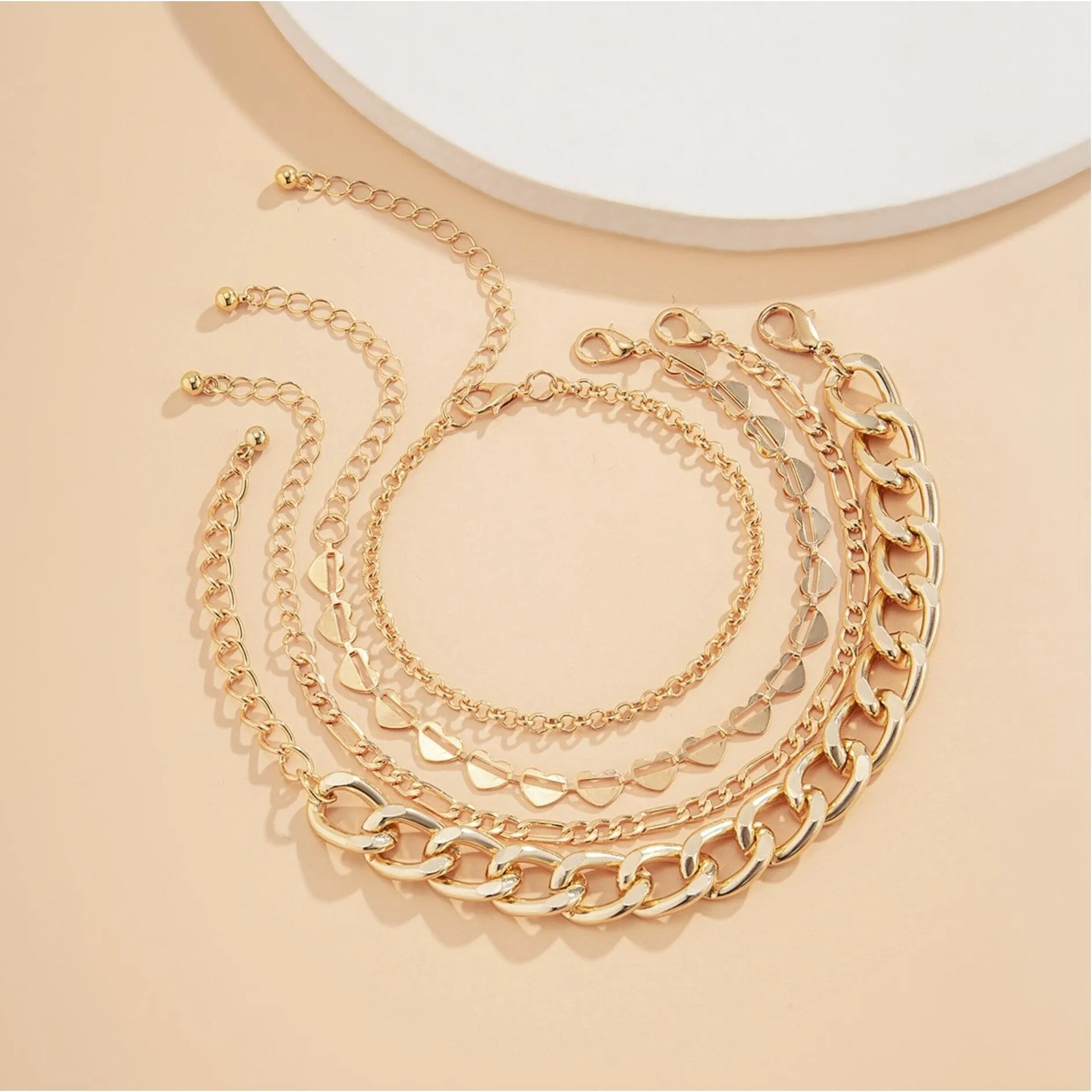 Goldtone Chain Link Bracelet Set sold by Zulily product image thumbnail 2