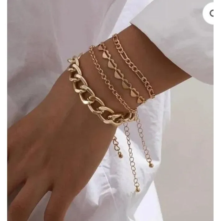 Goldtone Chain Link Bracelet Set sold by Zulily product image thumbnail 5