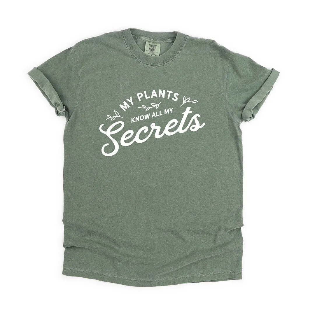 My Plants Know All My Secrets Garment Dyed Tee sold by Zulily product image thumbnail 2