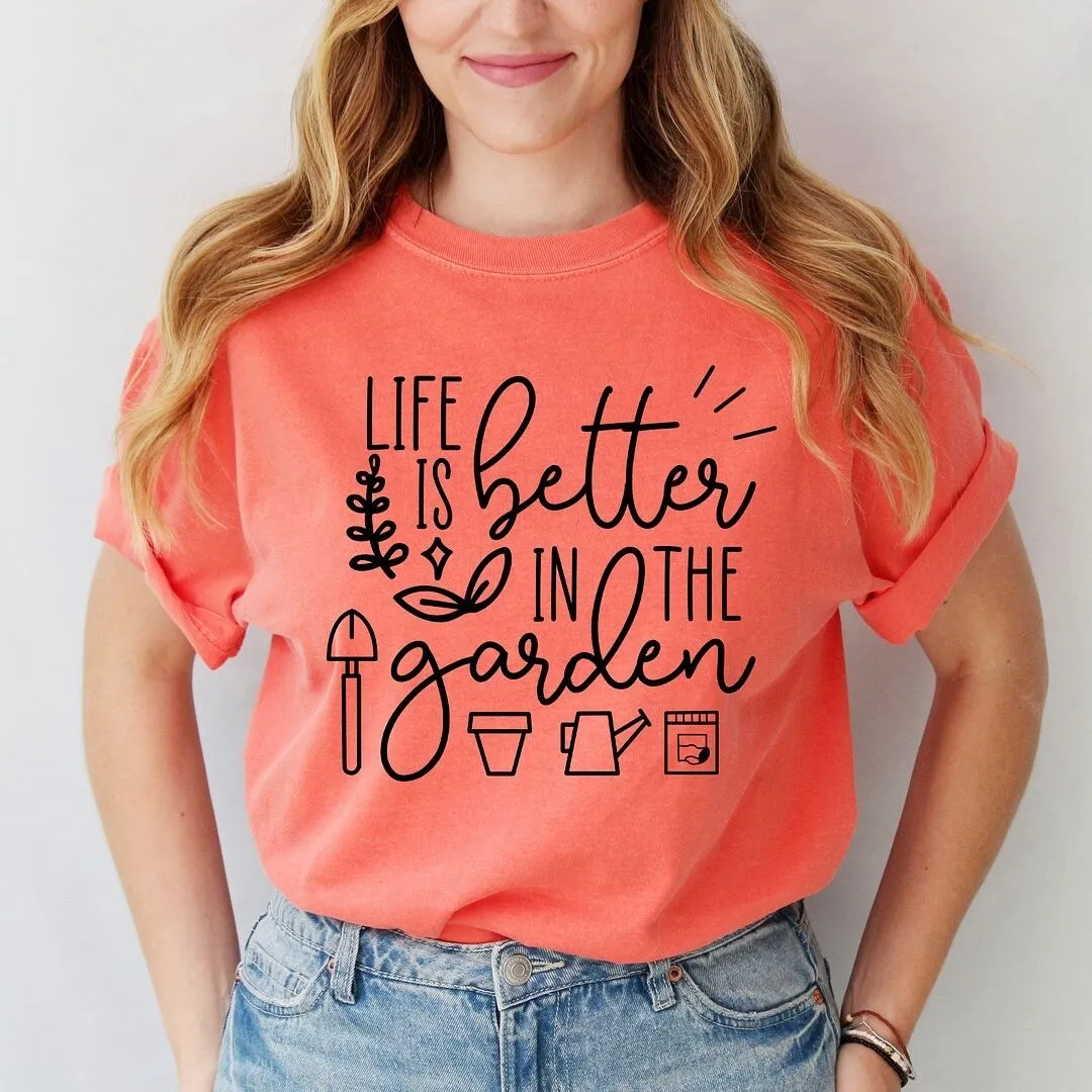 Life Is Better In The Garden Garment Dyed Tee sold by Zulily product image thumbnail 2