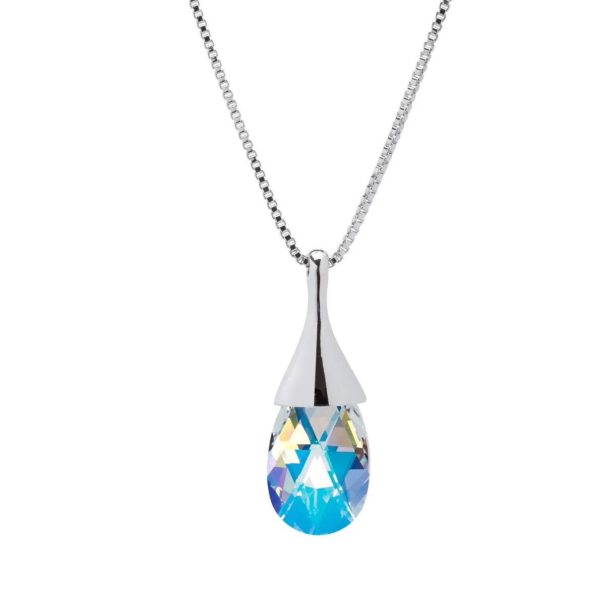 Teardrop Faceted Crystal Pendant Necklace sold by Zulily product image thumbnail 2