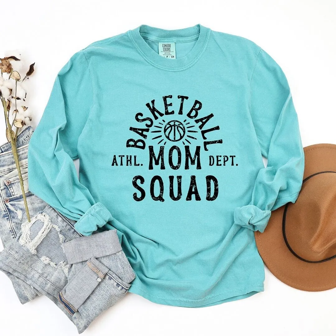 Basketball Mom Squad Garment Dyed Long Sleeve sold by Zulily