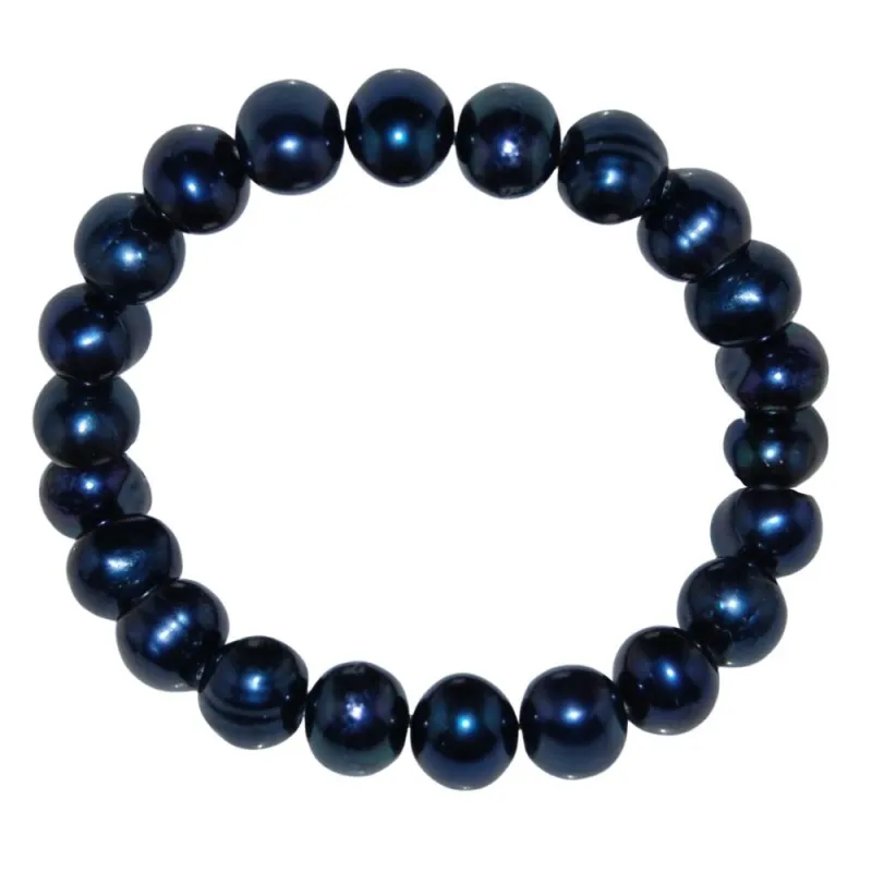 Deep Blue Freshwater Pearl Bracelet sold by Zulily