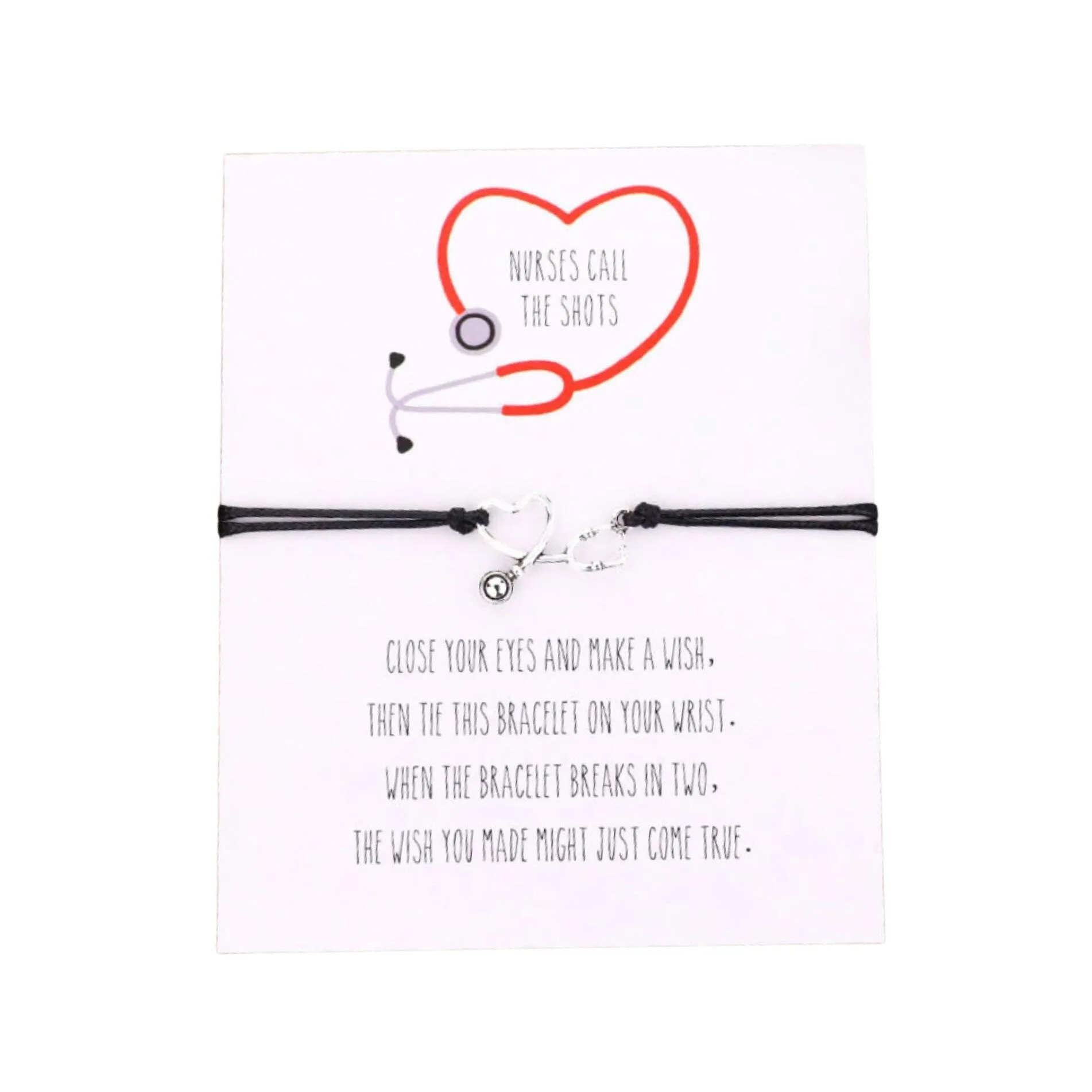 Black Silvertone Heart Wish Bracelet - 5" to 9" sold by Zulily product image thumbnail 2