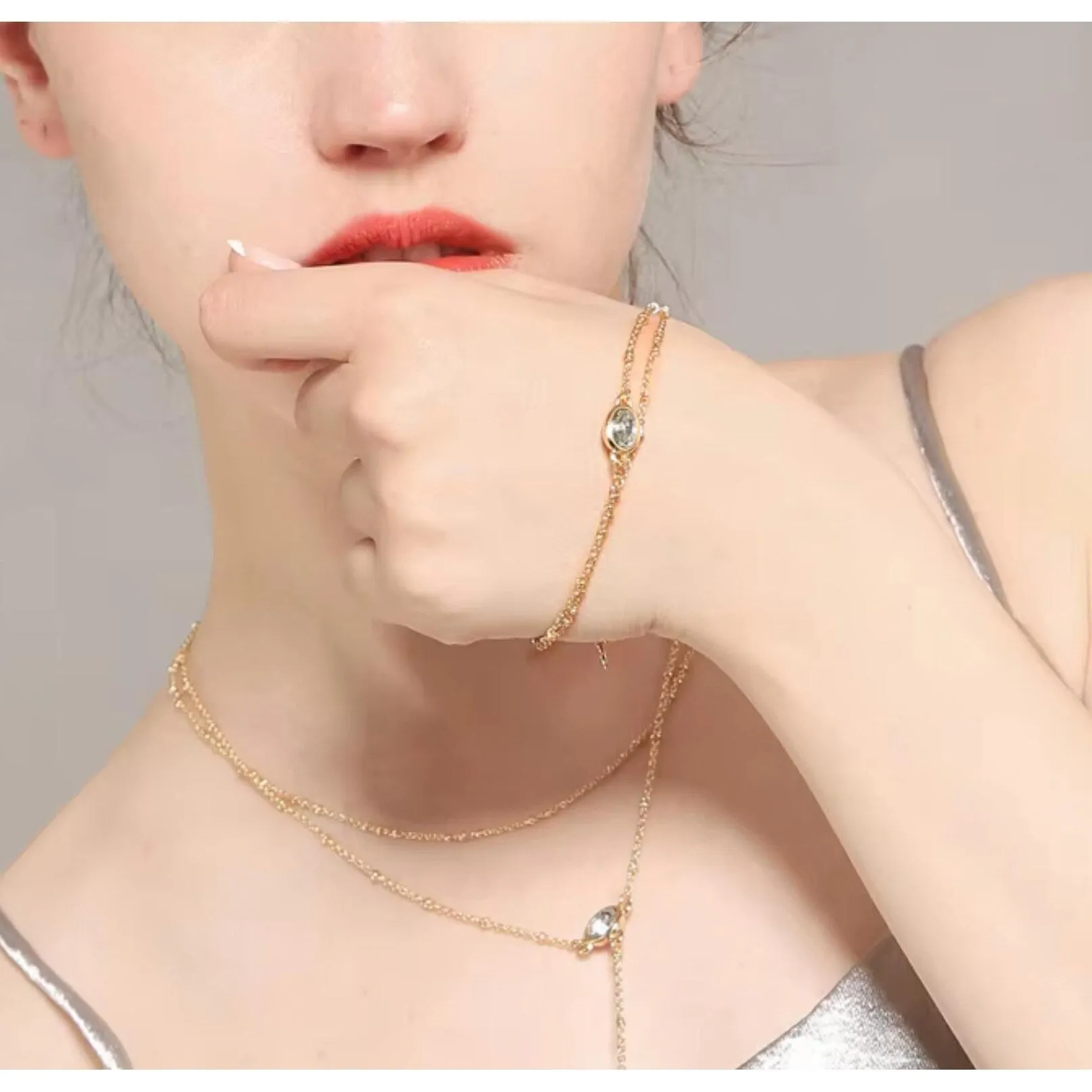 Goldtone Solitaire Crystal Bracelet sold by Zulily product image thumbnail 3