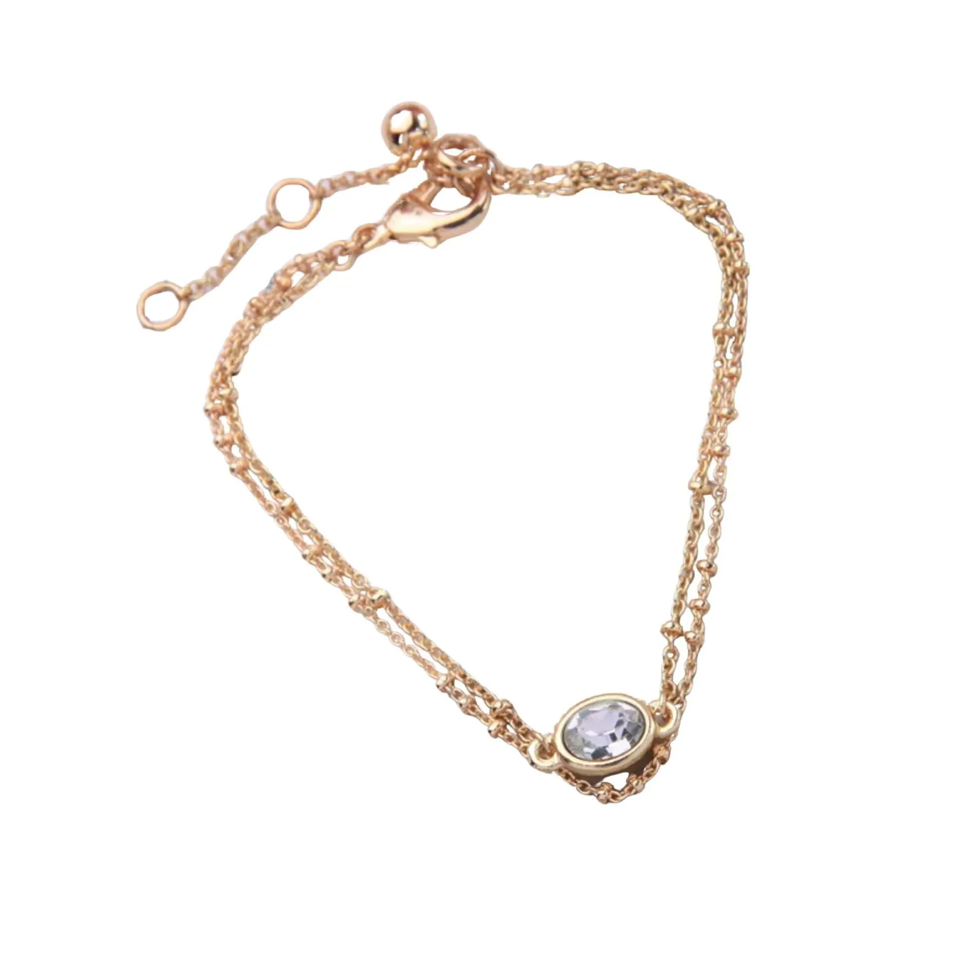 Goldtone Solitaire Crystal Bracelet sold by Zulily product image thumbnail 2