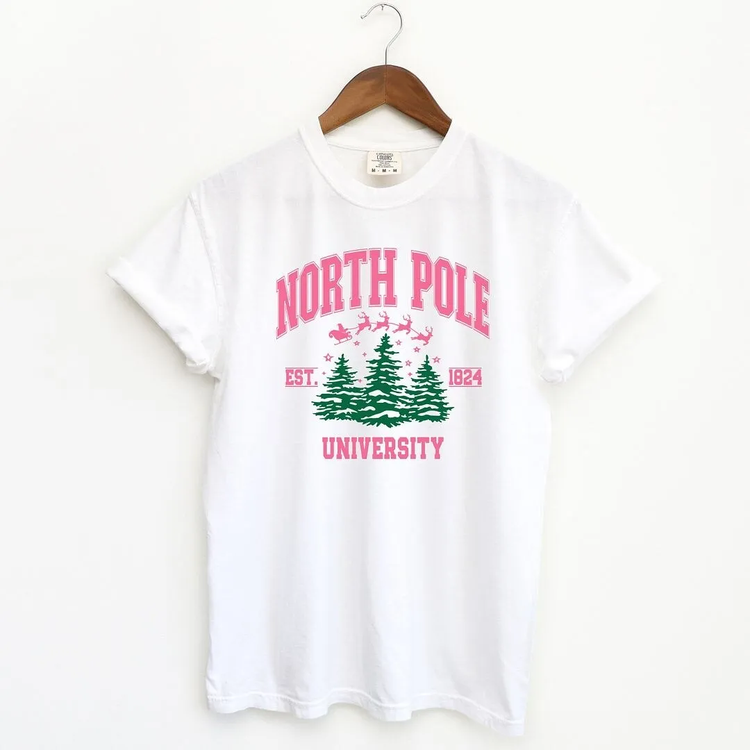 North Pole University Pink Trees Garment Dyed Tee sold by Zulily product image thumbnail 2