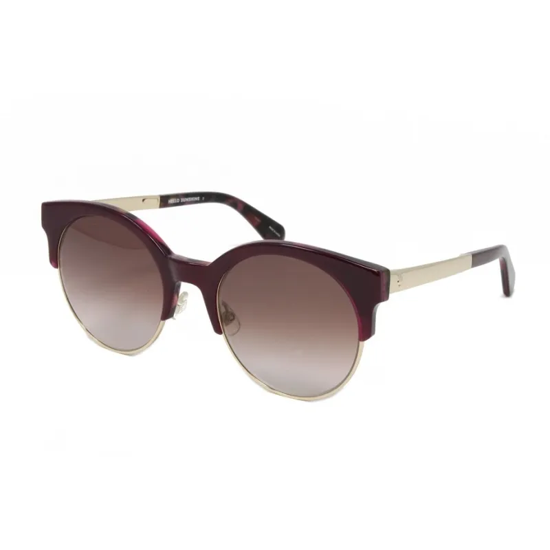 Burgundy Havana Women's Round Plastic Sunglasses sold by Zulily