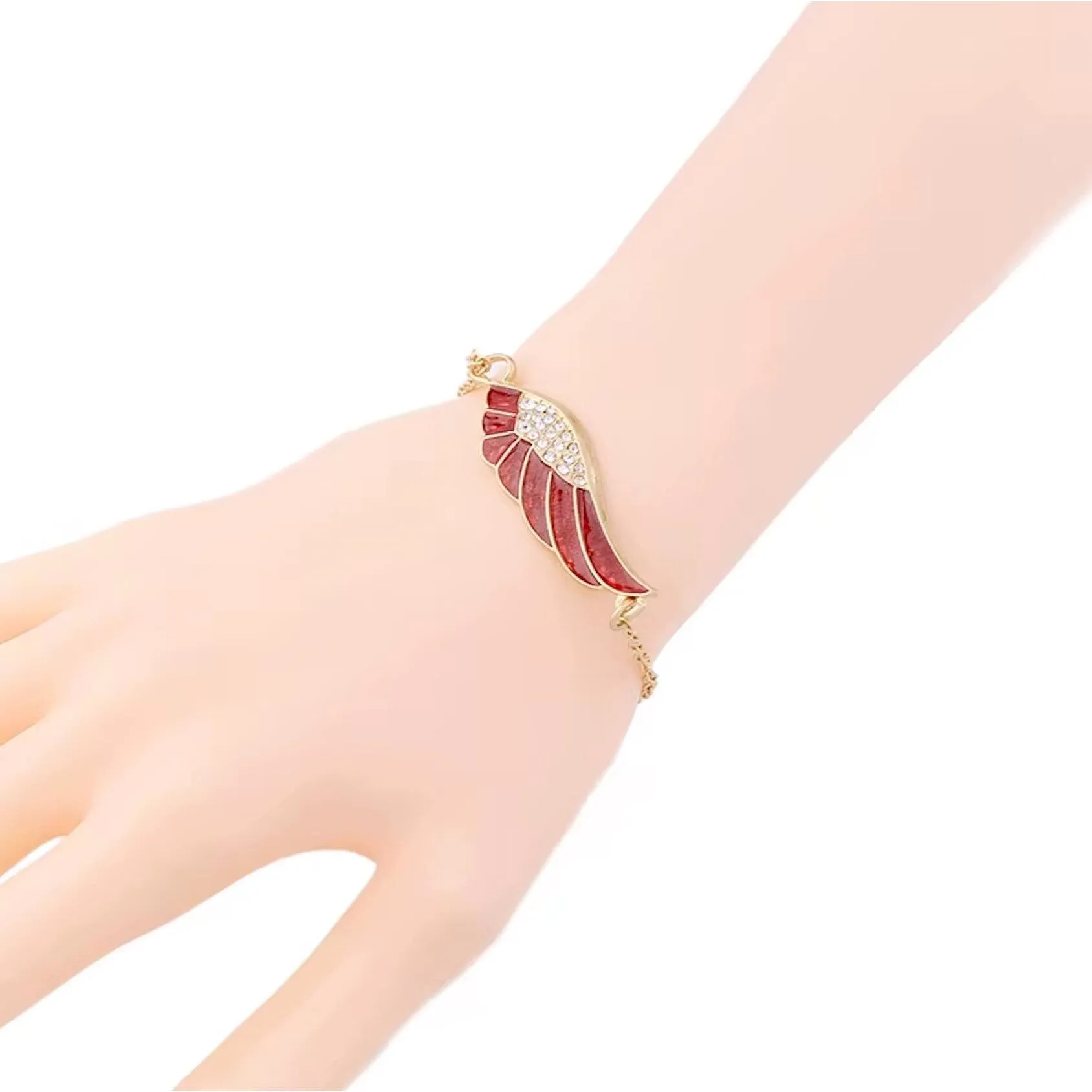 Goldtone Red Wing Bracelet sold by Zulily product image thumbnail 3