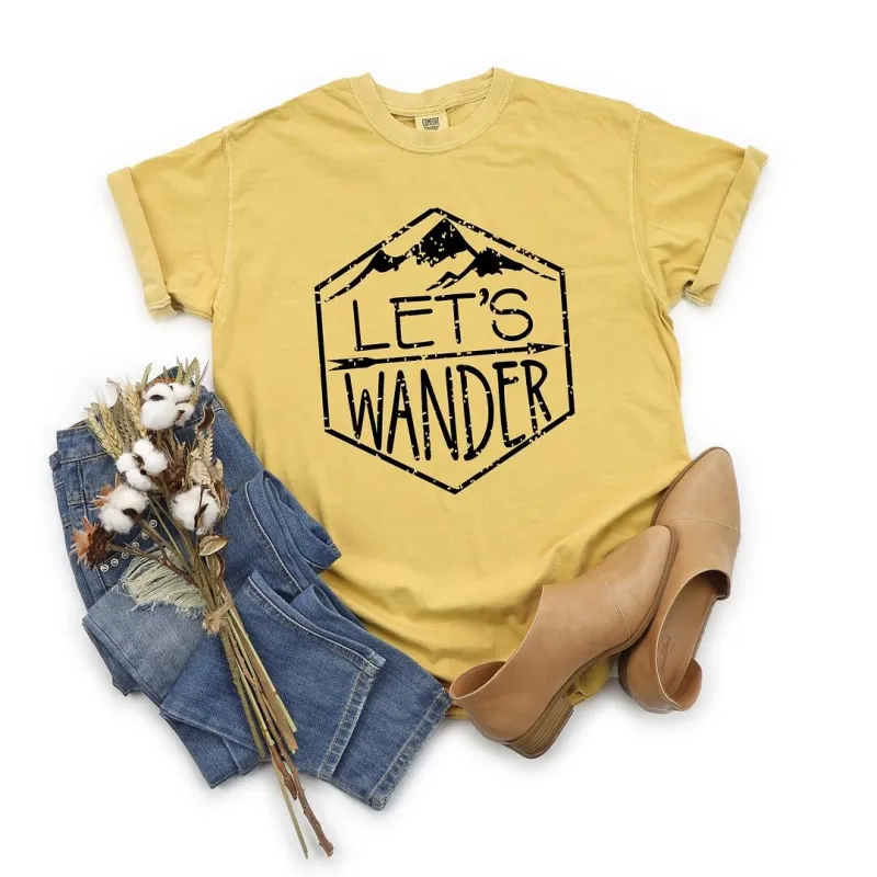 Let's Wander Garment Dyed Tee sold by Zulily