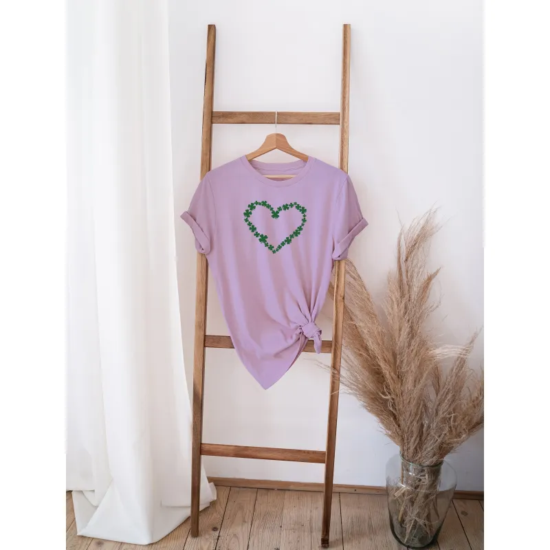 Heart outline made of shamrocks women's oversized tee sold by Zulily