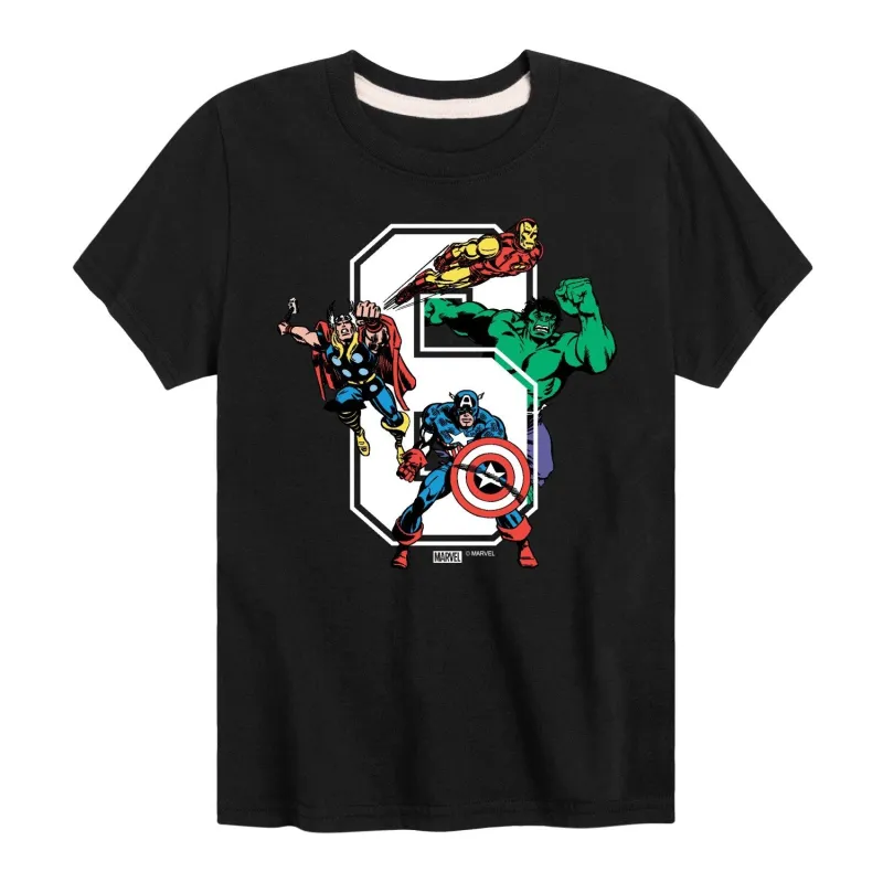 Boys The Avengers Birthday 6 Short Sleeve Tee sold by Zulily