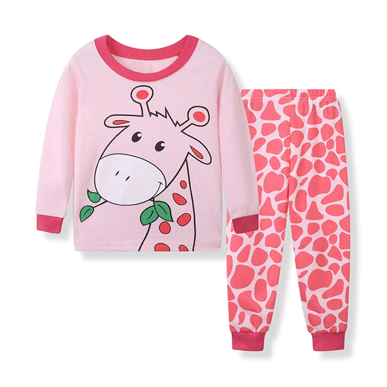 Pink Giraffe Loungewear Set sold by Zulily