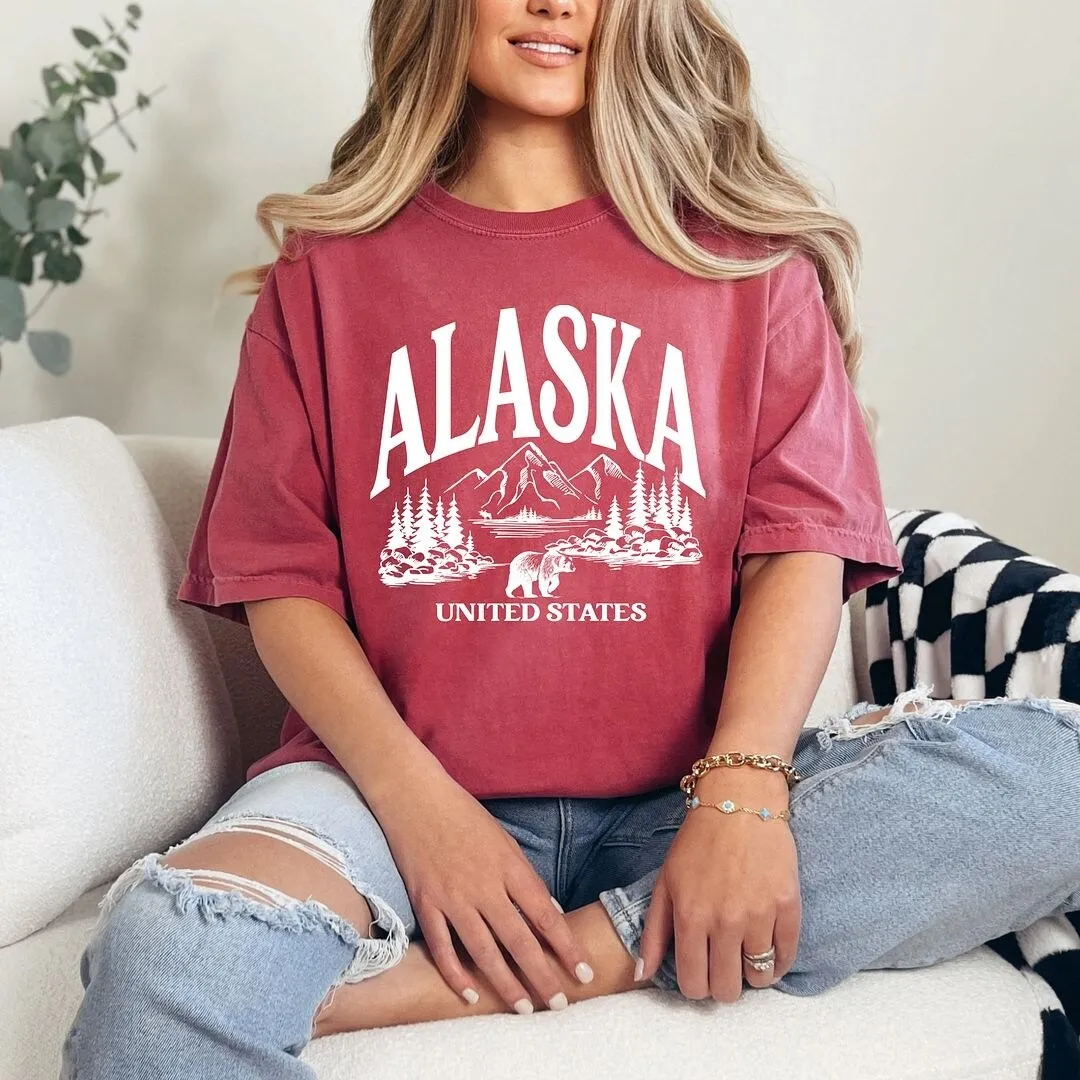 Alaska Forest Scene Garment Dyed Tee sold by Zulily product image thumbnail 2