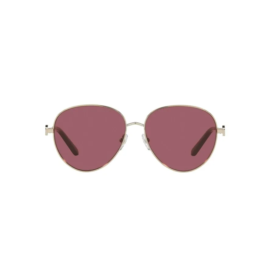 Gold Metal Frame Sunglasses Solid Bordeaux Lens sold by Zulily product image thumbnail 2