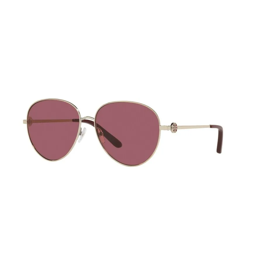 Gold Metal Frame Sunglasses Solid Bordeaux Lens sold by Zulily product image thumbnail 3