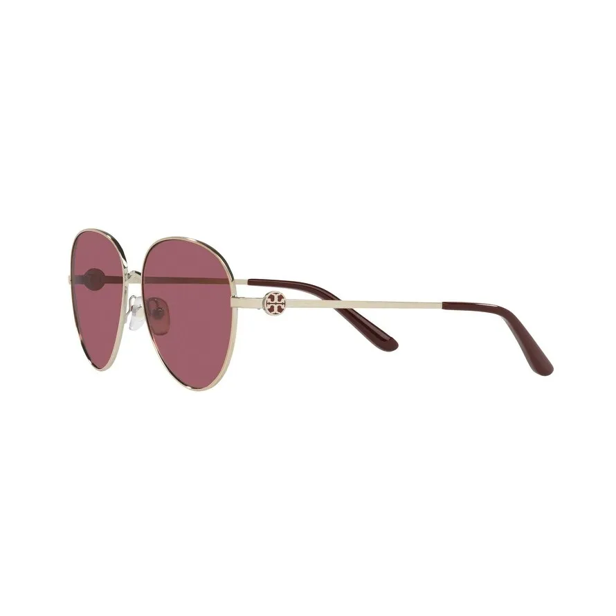 Gold Metal Frame Sunglasses Solid Bordeaux Lens sold by Zulily product image thumbnail 4