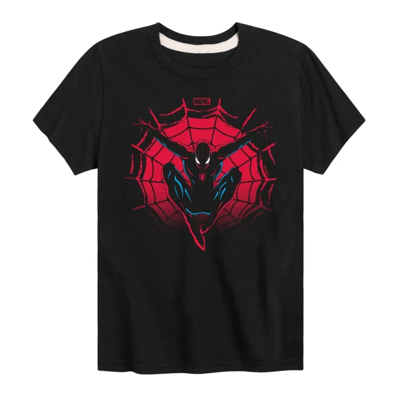 Boys Spider-Man Silhouette Short Sleeve Tee sold by Zulily
