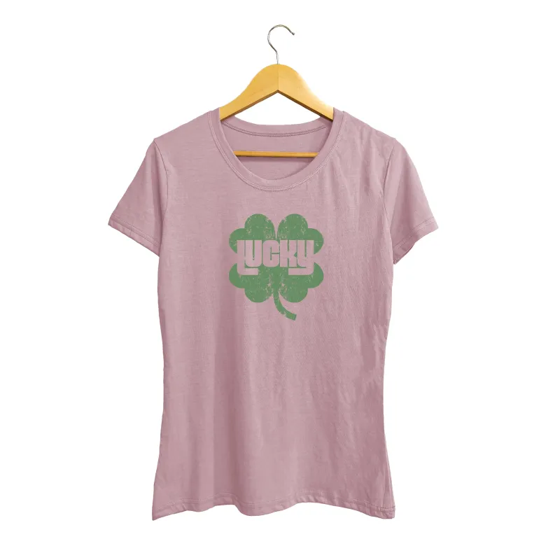 Lucky (in clover) women's fitted tee sold by Zulily