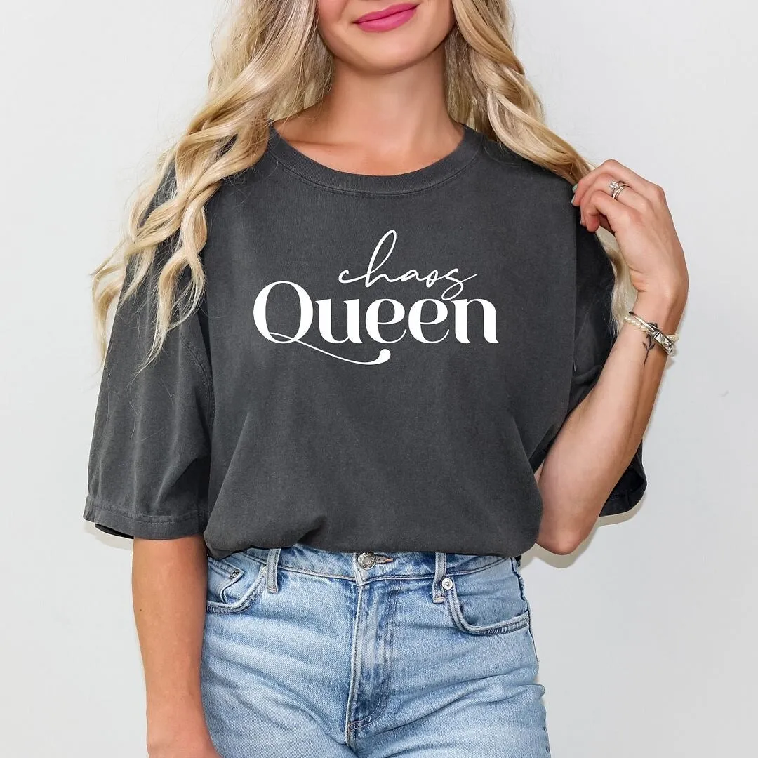 Chaos Queen Garment Dyed Tee sold by Zulily product image thumbnail 3
