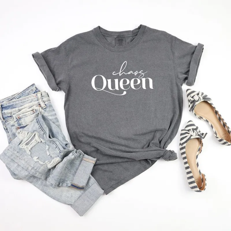 Chaos Queen Garment Dyed Tee sold by Zulily