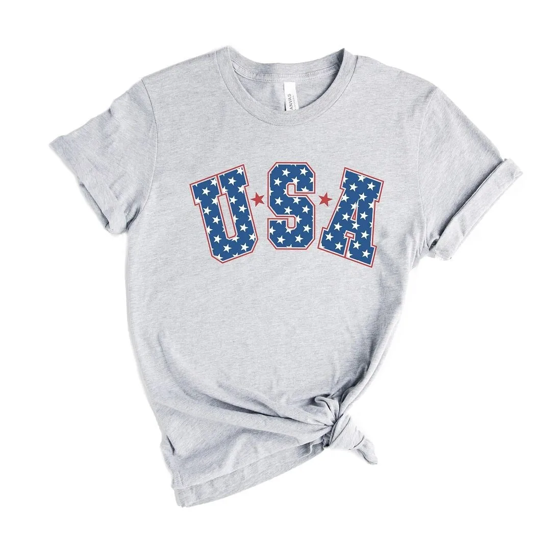 Retro USA Stars Short Sleeve Crewnneck Tee sold by Zulily product image thumbnail 2