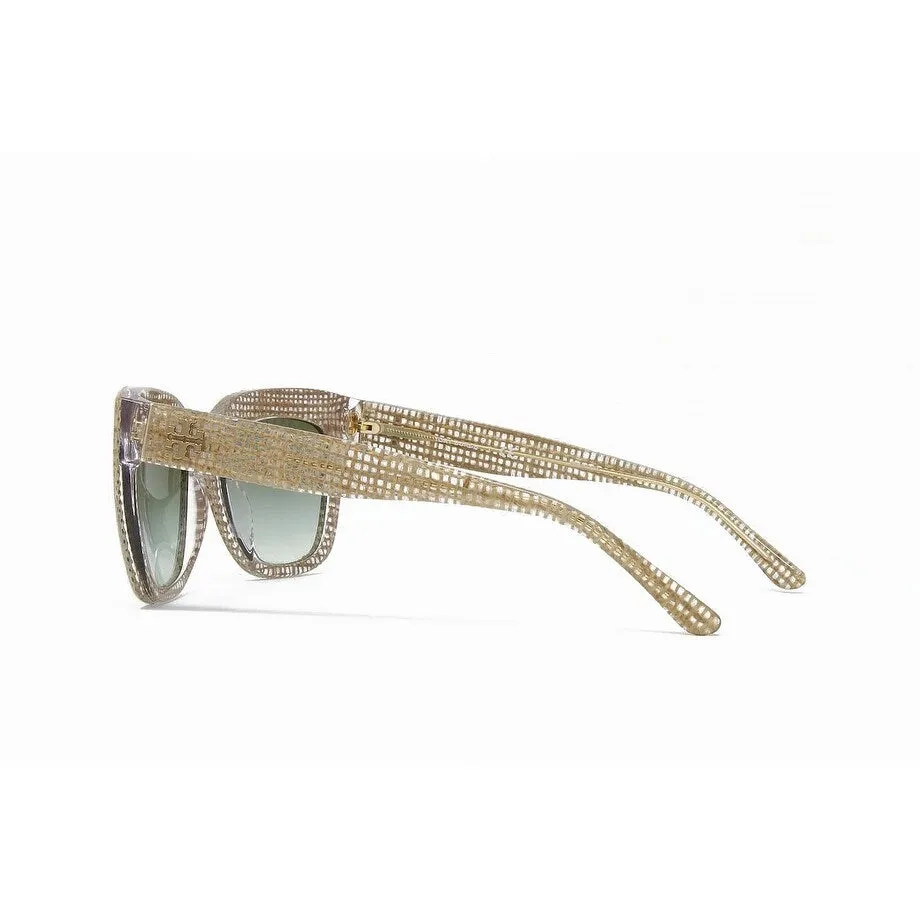 Crystal on Raffia Square Plastic Frame Sunglasses Green Gradient Lens sold by Zulily product image thumbnail 3