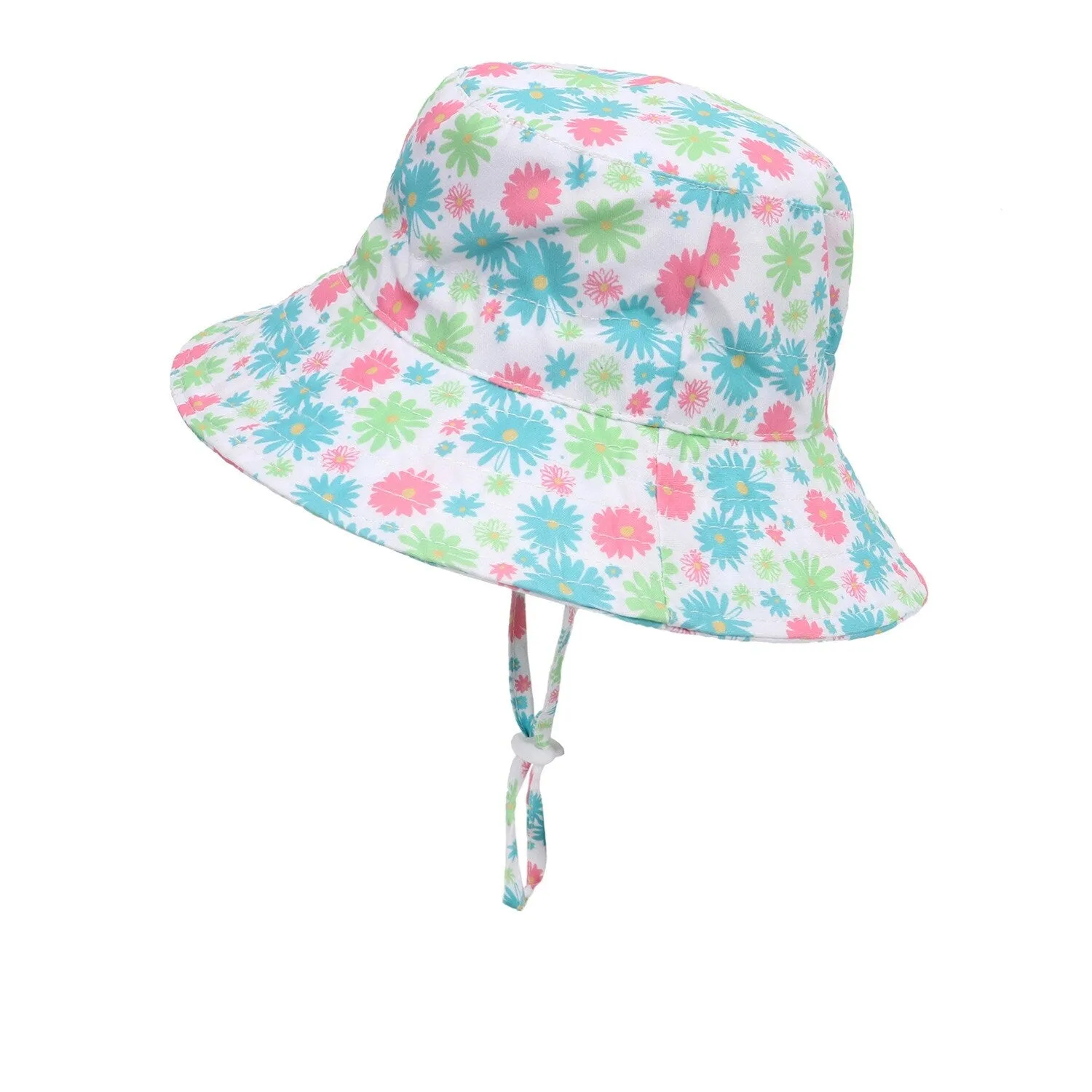White Blue & Pink Floral Bucket Hat sold by Zulily product image thumbnail 2