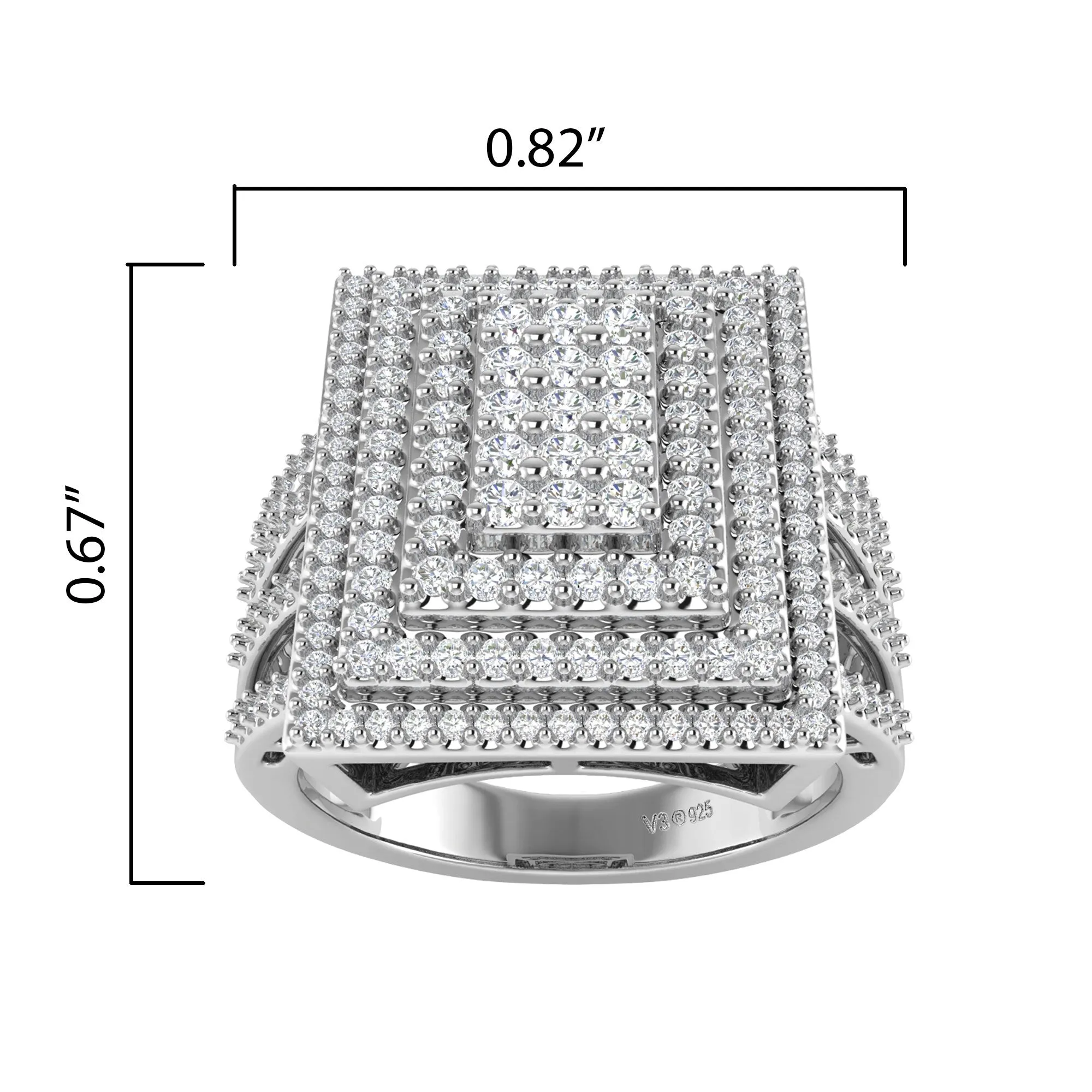 Sterling Silver 1.00 CTTW Natural White Diamond Ring sold by Zulily product image thumbnail 3