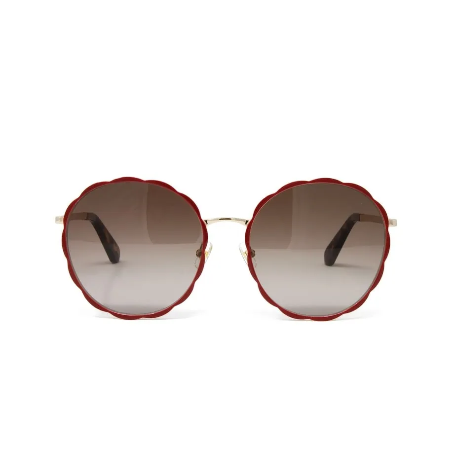 Red Women's Round Metal Sunglasses sold by Zulily product image thumbnail 2