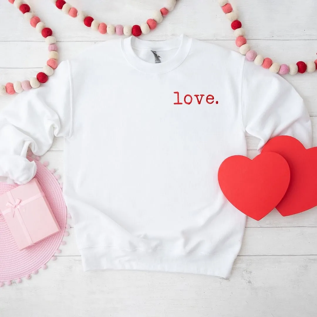 Embroidered Love Typewriter Graphic Sweatshirt sold by Zulily