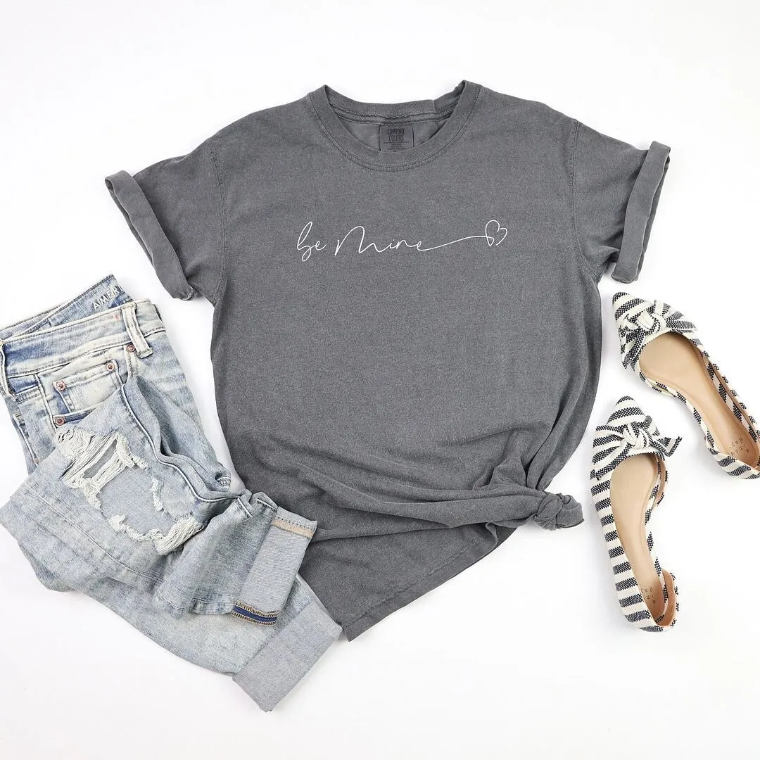 Be Mine Heart Garment Dyed Tee sold by Zulily
