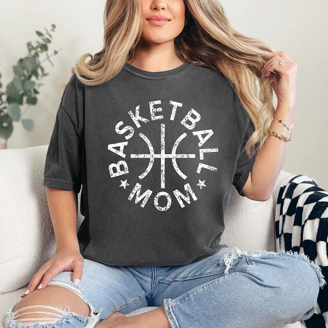 Basketball Mom Distressed Garment Dyed Tee sold by Zulily product image thumbnail 3