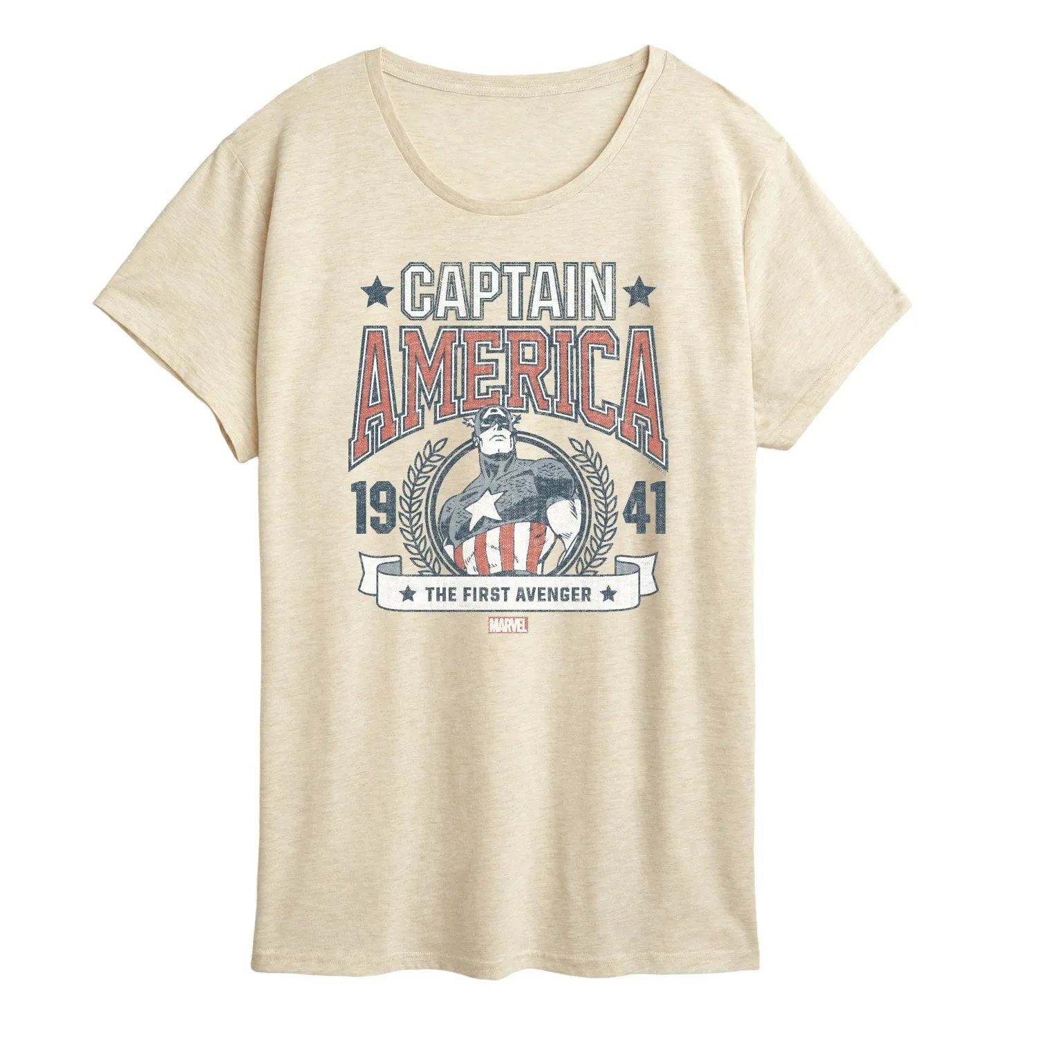 Women's Captain America Collegiate Short Sleeve Tee sold by Zulily product image thumbnail 2