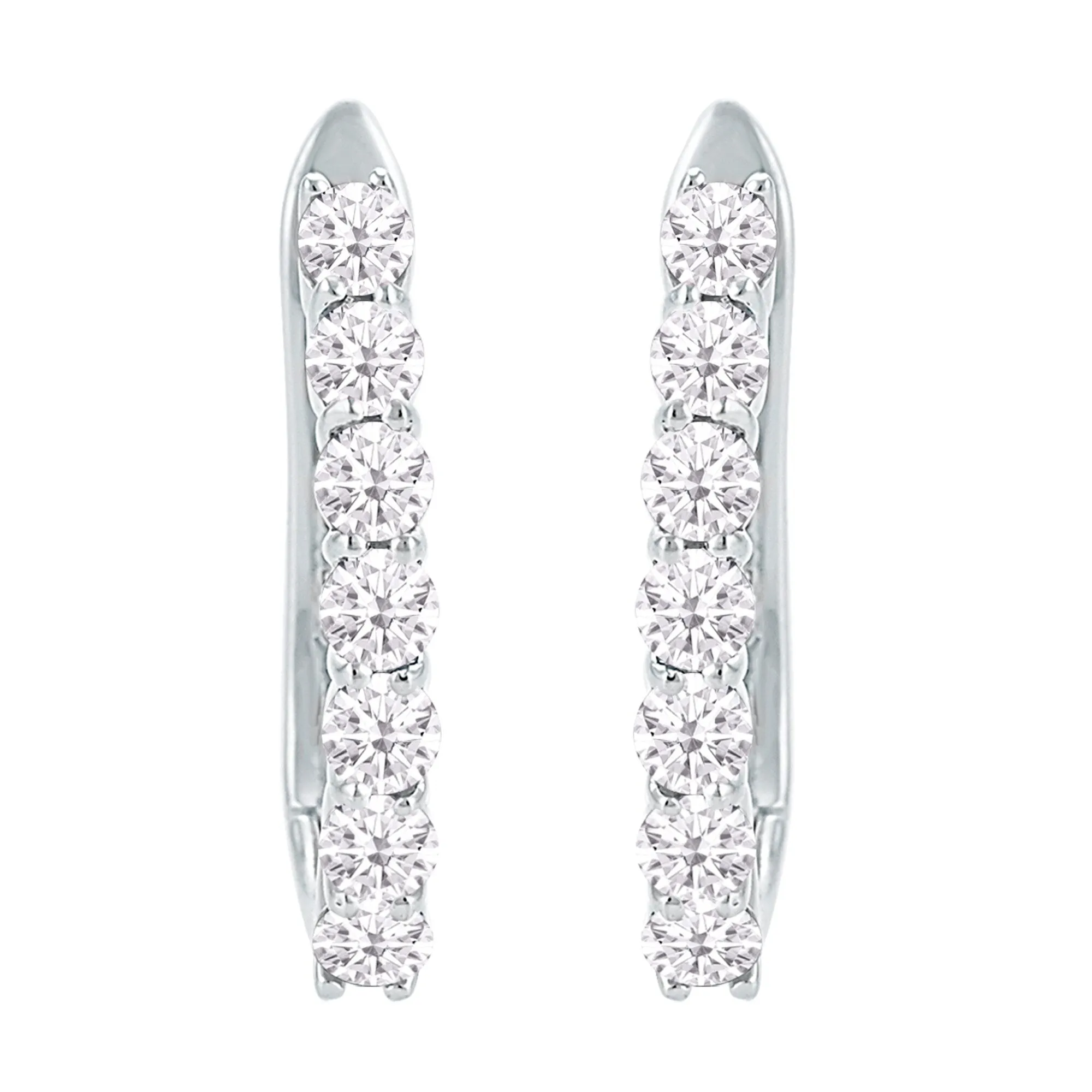 V3 Jewelry Sterling Silver with Moissanite Hoop Earrings sold by Zulily product image thumbnail 2