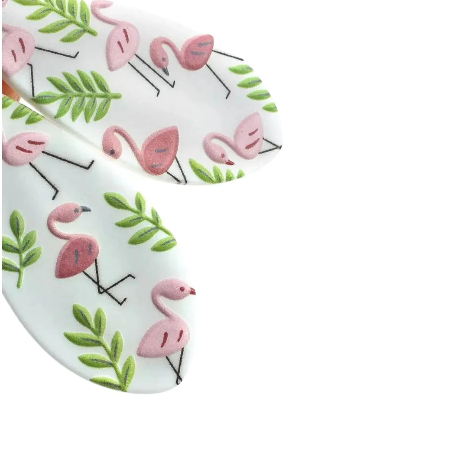 Green Plant Pink Flamingo Teardrop Drop Earrings - Gold sold by Zulily product image thumbnail 4