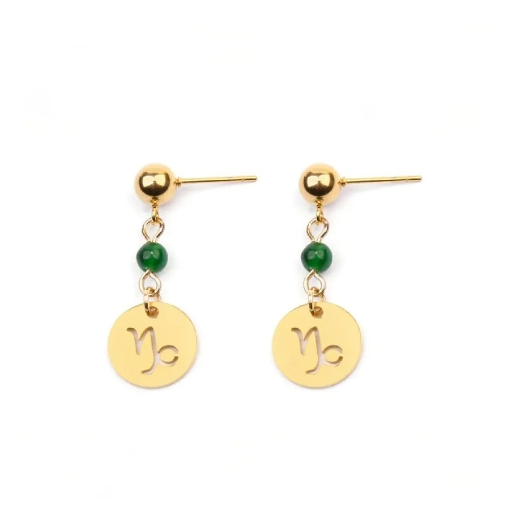 Zodiac Drop Earrings - Stainless Steel in Gold sold by Zulily product image thumbnail 5