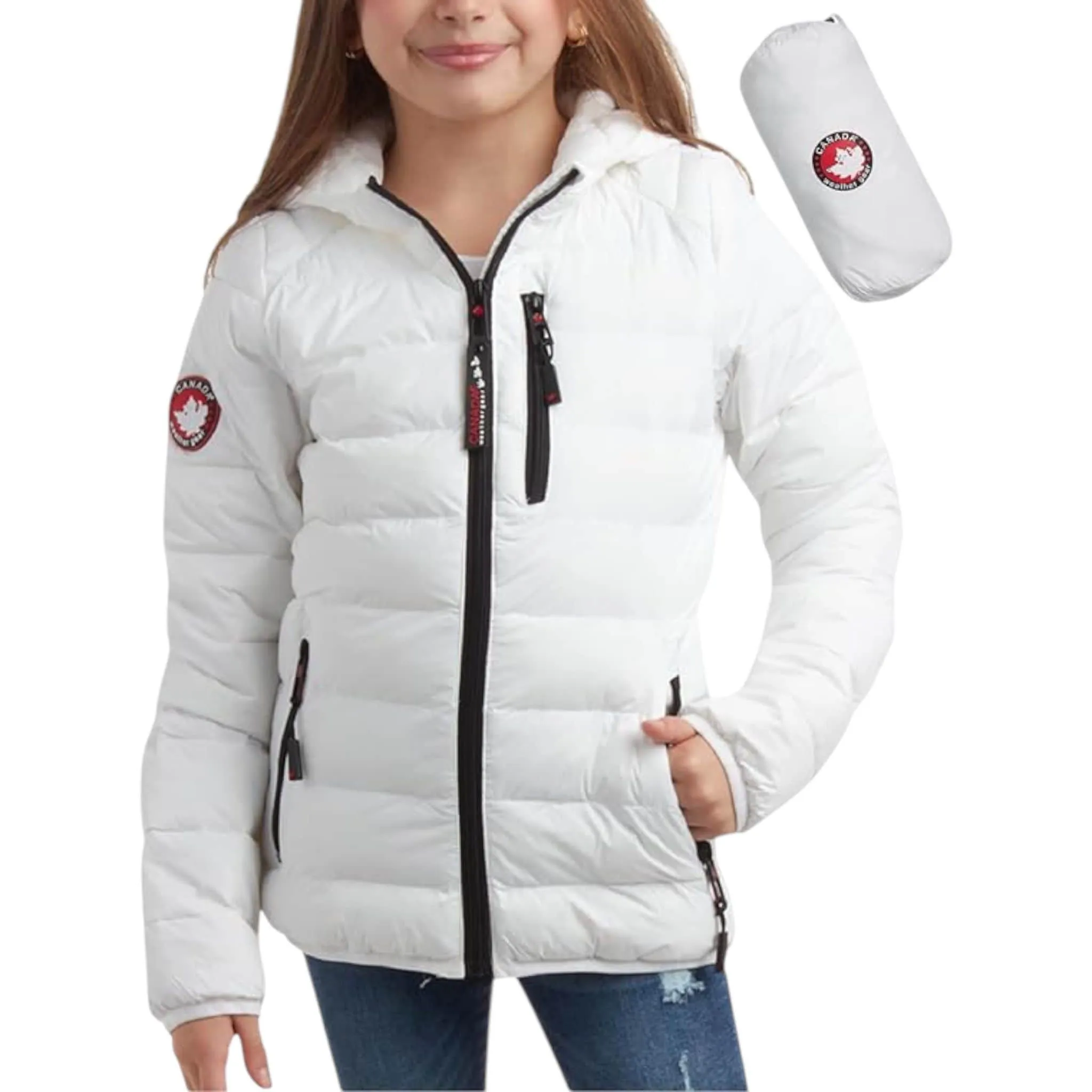 Girls Lightweight Packable Bubble Coat sold by Zulily