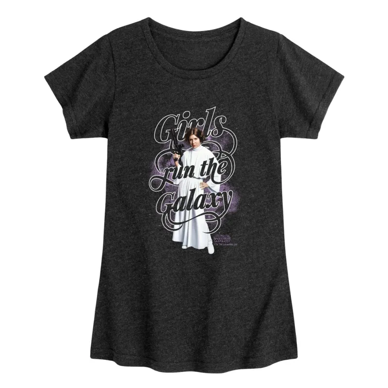 Girl's Star Wars Girls Run The Galaxy Short Sleeve Tee sold by Zulily