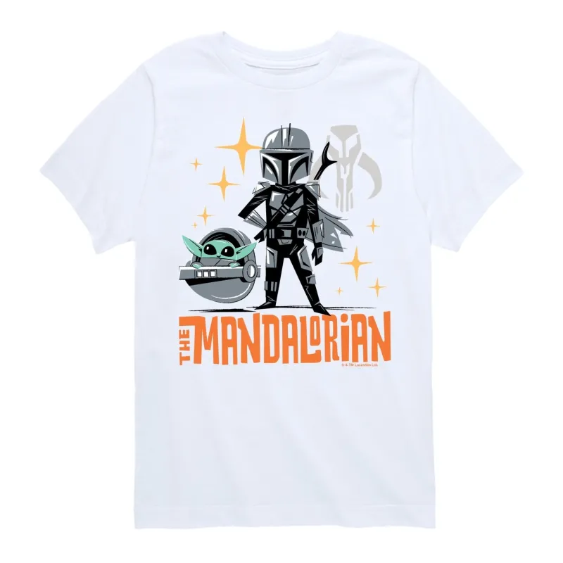 Boy's The Mandalorian Doodle Mondo Short Sleeve Tee sold by Zulily